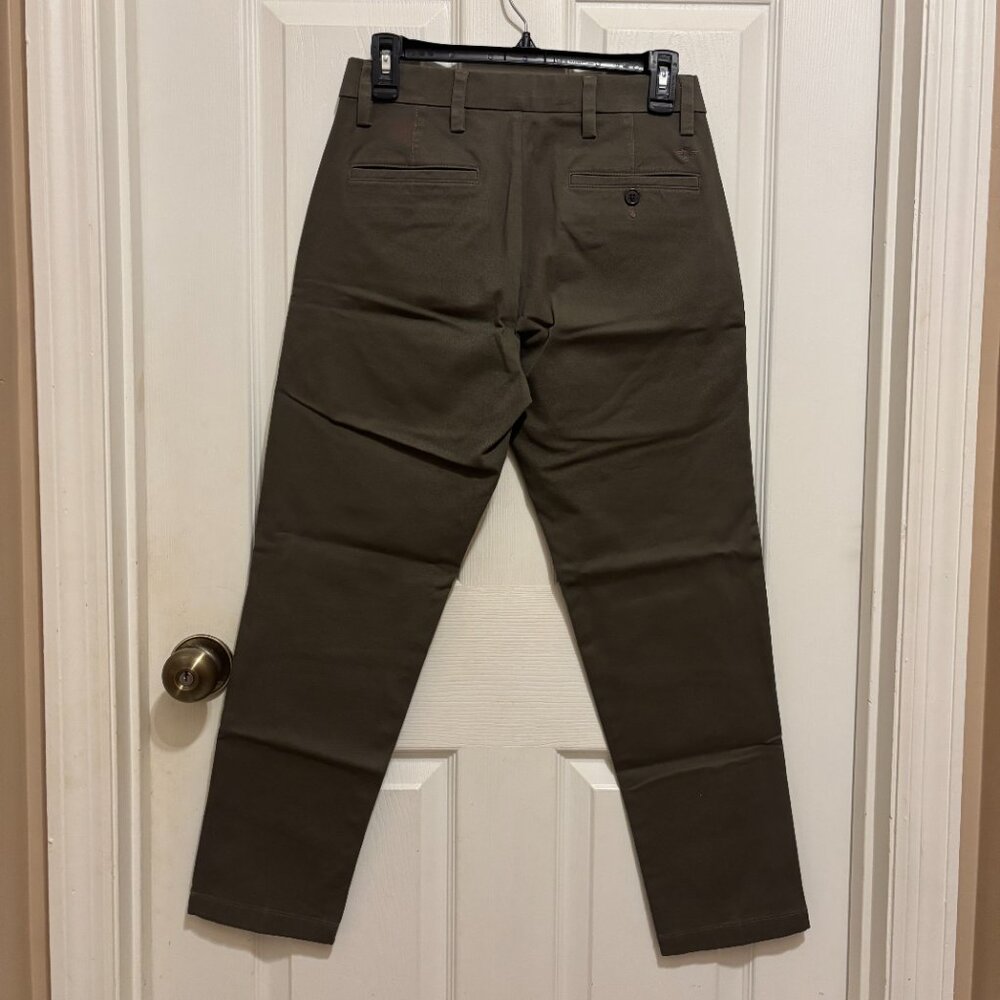 Dockers Pants 28x28 Slim Fit Workday Khaki Smart 360 Flex Dark Pebble/Brown - Picture 2 of 13